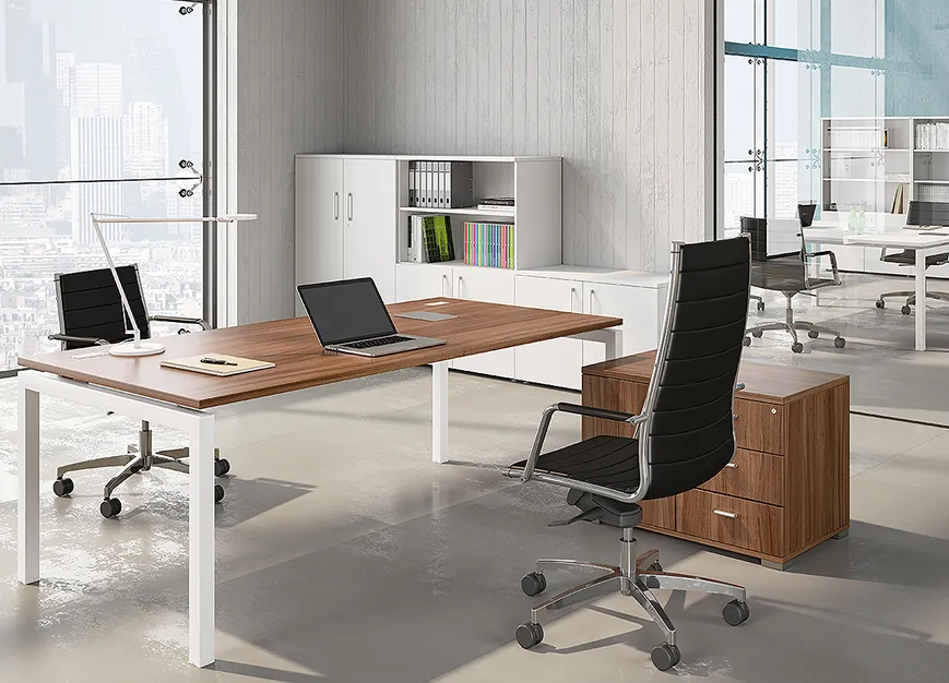 Bureau direction avec mobilier bois